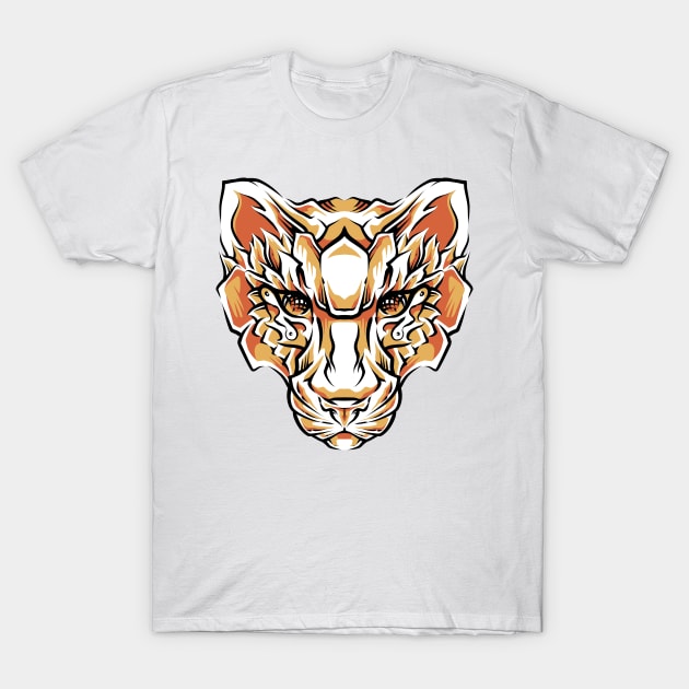 tiger head handdrawing T-Shirt by mrasyidkvec